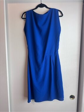 Reiss Royal Blue Midi Sheath Dress size 8 but runs small